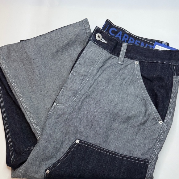 HUGO Mens Carpenter Style Jeans- Mixed Denim- 32x32 - Picture 7 of 12